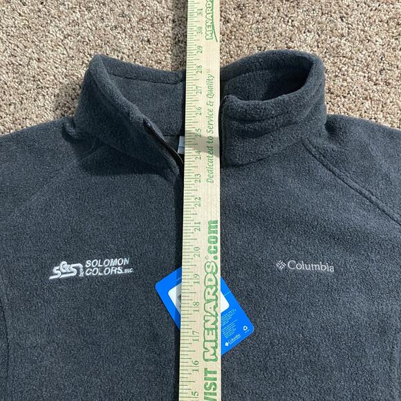 Columbia Jacket Womens 2XL Gray Benton Springs Full Zip Fleece Embroidered Logo - Picture 6 of 8